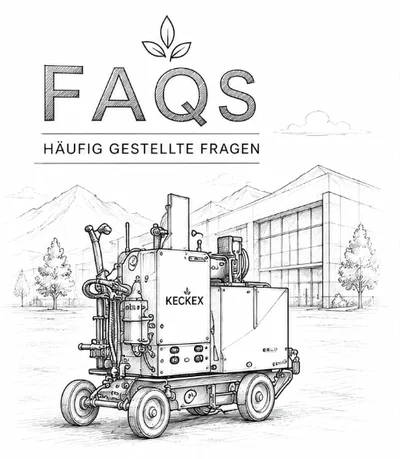 KECKEX FAQs: Maschine für chemiefreie Flächenreinigung.