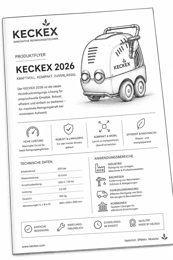 KECKEX 2026 Hochdruckreiniger für chemiefreie Flächenreinigung.