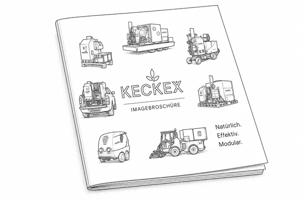 KECKEX Imagebroschüre: Natürliche chemiefreie Flächenreinigungsmaschinen.