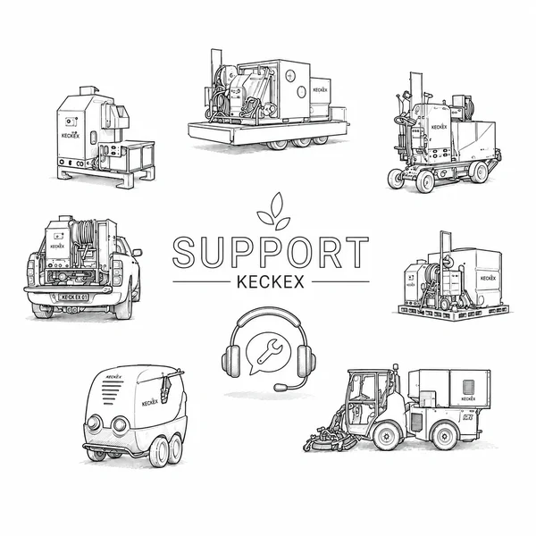 KECKEX Maschinen für chemiefreie Flächenreinigung und Support.